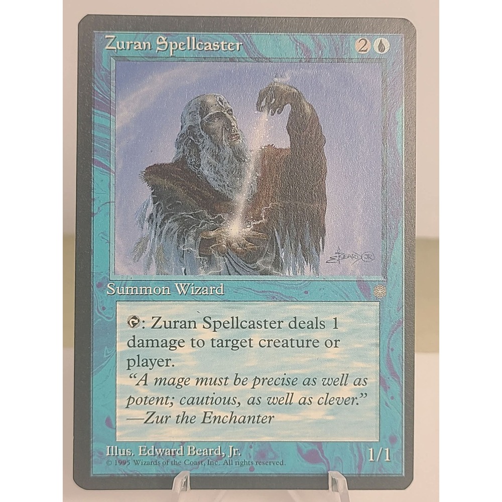 Zuran Spellcaster – Ice Age 1995 MTG Wizard – Black‎ Border